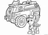 Chase Patrol Coloring Paw Car Police Pages Printable Print Color sketch template