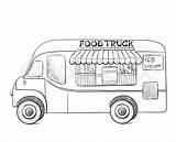 Food Truck Drawing Drawings Paintingvalley sketch template