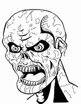 Zombie Coloring Pages Printable Getcolorings Scary Color Adults sketch template