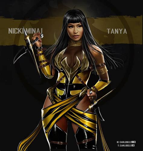 Nicki Minaj As Tanya💛🖤💛 Ta Mortal Kombat Art Mortal Kombat Mortal