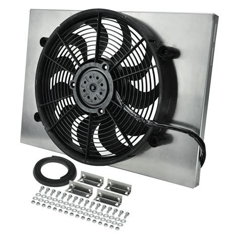 derale performance  single electric radiator fan  aluminum shroud kit