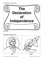 Declaration Independence Kindergarten Printable Book Activities Grade July Teachervision Little 4th Coloring 3rd Pages Template Symbols American Fourth Printables Slideshow sketch template