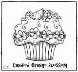 Coloring Cupcake Pages Cute Printable Birthday Print Elegant Snobbery Adult Kids Tootsiegrace Colouring Orange Blossom Cupcakes Ausmalbilder Candied Library Comments sketch template