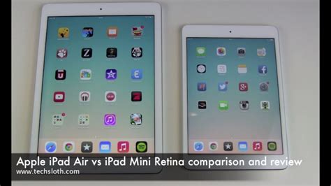 Apple Ipad Air Vs Ipad Mini Retina Comparison And Review Youtube