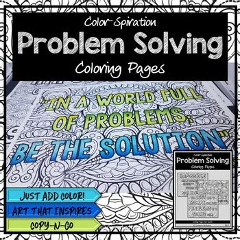 problem solving coloring pages posters color spirations tpt