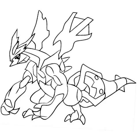 kyurem pokemon coloring pages black  white xcoloringscom