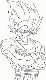 Coloring Goku Saiyan Super Pages God Popular sketch template