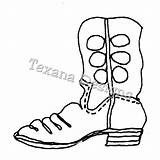 Coloring Spurs Boots Sheet Template sketch template