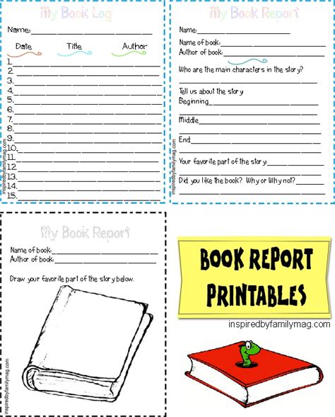 printable book report forms elementary inspired  family