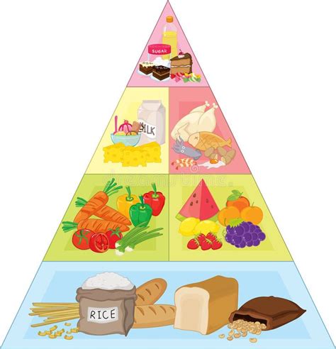 food pyramid stock illustration illustration  clipart