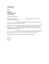 sample letter  judge  child custody google search letter