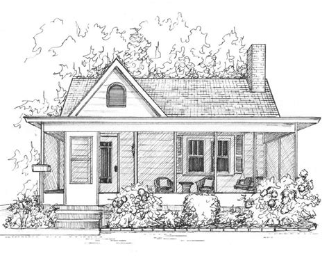 house drawn  photo   architectural illustration including
