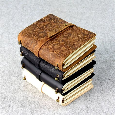 genuine leather notebook travelers journal agenda handmade planner
