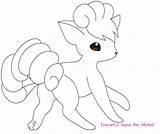 Vulpix Coloring Pages Lineart Drawings Cartoons Deviantart sketch template