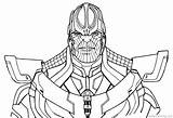 Thanos Avengers Coloring Infinity War Pages Drawing Line Printable Kids Color Print sketch template