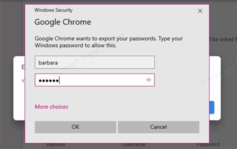 import  export passwords   csv file  chrome