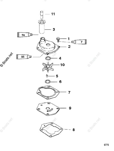 mercury outboard hp oem parts diagram  jet components boatsnet