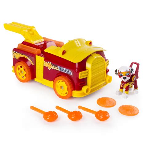 paw patrol mighty pups marshalls flip fly    transforming vehicle  launchers
