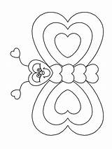 Coloring Pages Printable Valentine Valentines Library Kids Butterflies Sheets Clip sketch template