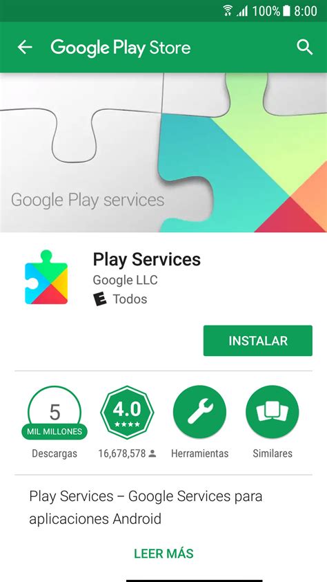 descargar instalar actualizar google play services android jefe