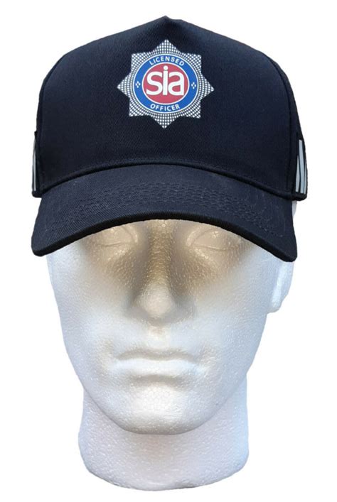 Sia Uk Security Officers Baseball Cap With Red Licensed Officer Badge