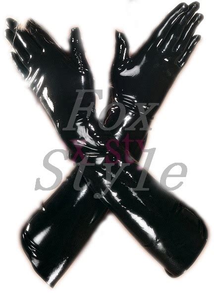 latex fetish elbow long glove rubber moulded latex glove m size only in