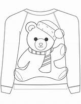 Coloring Sweater Pages Popular sketch template