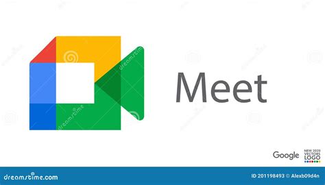google meet video meeting logo vector illustration cartoondealercom