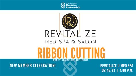 revitalize  med spa salon ribbon cutting calendar iowa city area