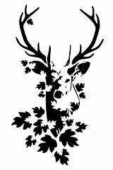 Stencil Head Stag Stencils Deer Glass Fabric Patterns Furniture Wall Animals Templates Animal Nature Craft Wood Etsy Silhouette Ebay A5 sketch template