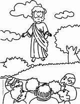Jesus Coloring Ascension Heaven Bible Ascends Line Pages Sheet Printable Drawing Kids Books Joy Risen Nt Returned Has Crafts Getcolorings sketch template