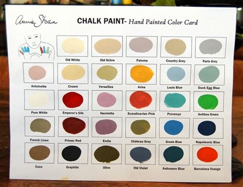 chalk paint colour chart paint  white