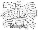 Koningsdag Kleurplaten Kroon Koningshuis Flevoland Koningin Kleuren Knutselen Kroontjes sketch template