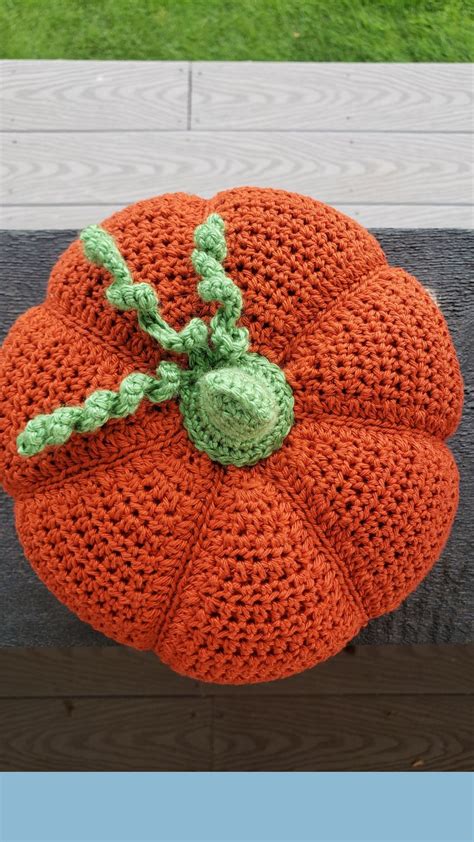 crochet pumpkin  pattern   sizes fosbas designs