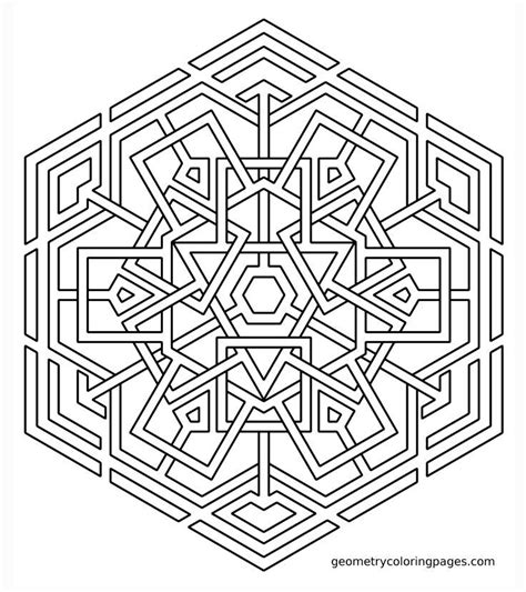 easy simple geometric coloring pages