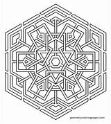 Sacred Snowflake Geometri Illusion Azcoloring sketch template