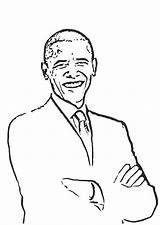 Obama Barack Dibujo Presidente Grandes sketch template