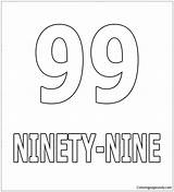 Nine Number Pages Ninety Coloring Color Online sketch template