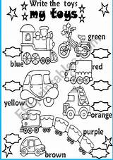 Toys Worksheet Worksheets Vocabulary Esl English Coloring Preschool Pages Printable Colour Preview Visit Eslprintables Matching Made sketch template