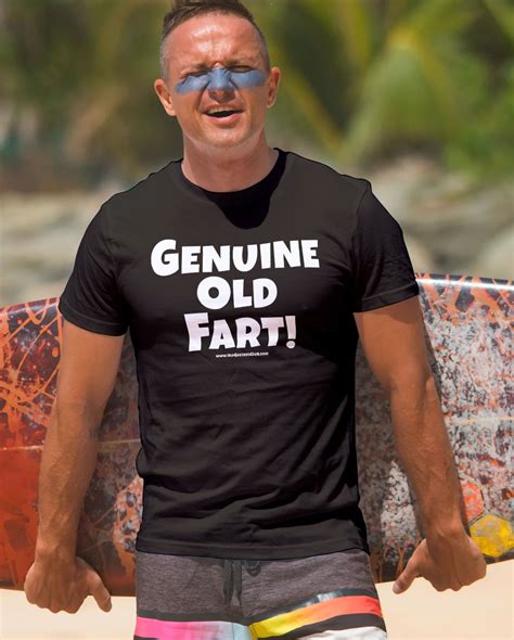 Funny Old Man T Shirt With Old Fart Saying Genuine Old Fart Etsy