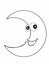 Coloring Moon Crescent Pages Smiling Printable Cartoon Drawing Template Templates Dot Categories Sketch Paper sketch template
