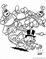 Coloring Pages Ducktales Beagle Boys Duck Scrooge Disneyclips Printable Donald sketch template