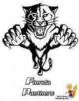 Coloring Panthers Florida Nhl Hockey Popular sketch template