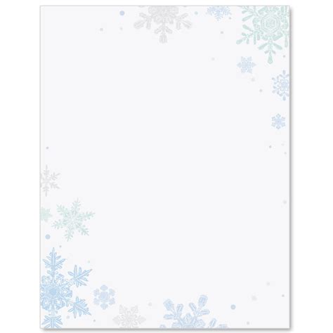 scattered snowflakes border papers borders  paper letter paper