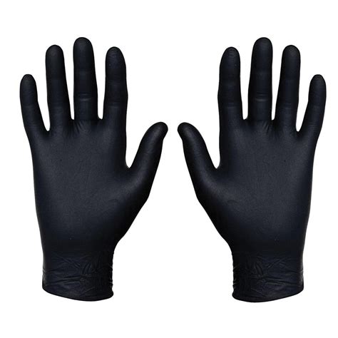 sysco  nitrile food service gloves  count large black