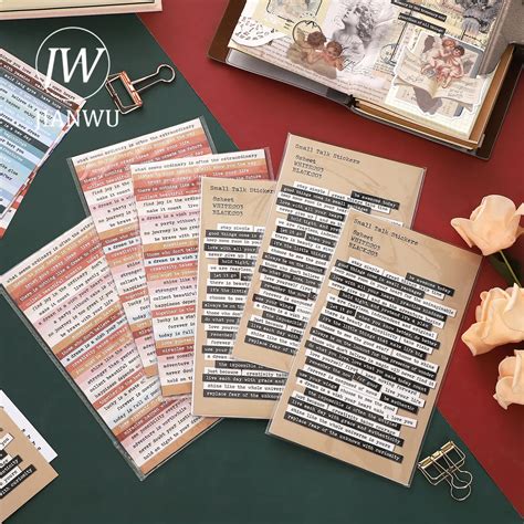 jianwu  pcs vintage engels journal decoratie stickers diy collage materiaal scrapbooking
