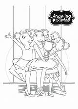 Angelina Coloring Pages Ballerina Comments sketch template
