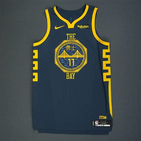 klay thompson golden state warriors game worn city edition jersey
