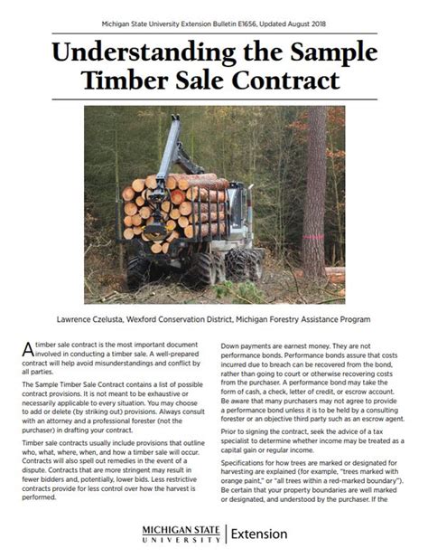printable timber contract printable templates