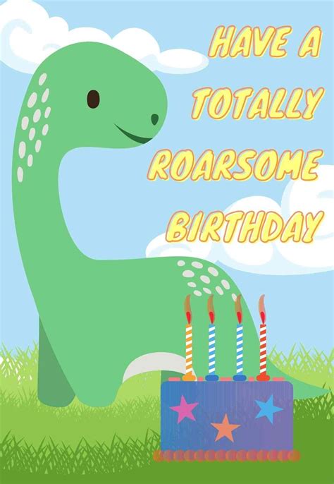 dinosaur printable birthday cards  printbirthdaycards